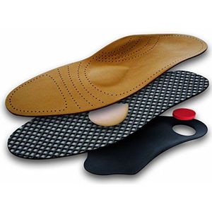 Lenzen Premium inlegzool van leer met middenvoetsteun, beige, 37 EU