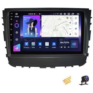 ZARAPLUS Android 13 2 DIN Bluetooth Autoradio 9 Inch Touchscreen Voor Ssangyong Rexton 2019 Car Stereo Met AHD Achteruitrijcamera/GPS Navigatie/Stuurwielbediening/Multimediaspeler,NF3