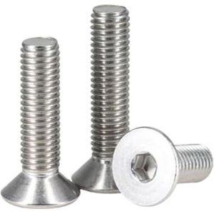 1-200 stuks M2/M2,5/M3/M4/M5/M6/M8/M10/M12/M16 roestvrij staal 304 schroeven met lenskop en binnenzeskant sleuf, M16 x 70 mm