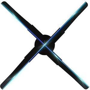 3D-hologramventilator 3D-ventilator Hologram Projector Wall-Mounted WiFi LED-teken Holografische lampspeler Remote Reclame Display Ondersteuning Afbeeldingen en video Kerst holografische projector