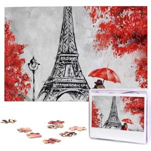 Eiffeltoren Parijs schilderpuzzels gepersonaliseerde puzzel 1000 stukjes legpuzzels uit foto's foto puzzel voor volwassenen familie