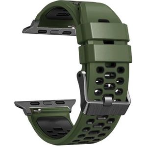 INSTR Siliconen band voor Apple Horloge Ultra2/ultra 49mm Horloge Armband Voor iwatch Serie 9 8 7 6 5 4 3(Color:Dark army green,Size:49mm)