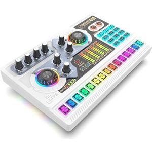 Inkoby X5 Geluidskaart Live Muziek Mixer Vlog Opname Voice Changer Stereo Audio Mixer Geluidskaart voor PC Opname Streaming