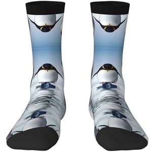Pinguïn volwassen grappige 3d sokken crew sokken nieuwigheid sokken gag geschenken, zachte gezellige sokken., Zwart, Eén Maat