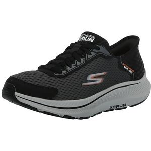 Skechers Hands Free Slip-Ins Go Run Consistent 2.0 Empower Sneakers voor heren, zwart/donkergrijs, 42 EU, Zwart donkergrijs, 42 EU