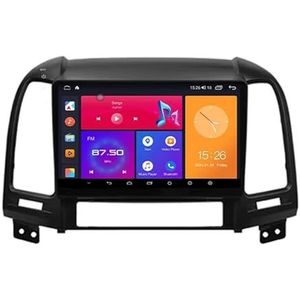 Android 13 Autoradio 9 inch Touch scherm dubbele Din auto stereo voor Hyundai Santa Fe 2 2006-2012 met Bluetooth/FM radio/wifi/USB/stuurwielbediening/GPS(4 Core 4+64G)