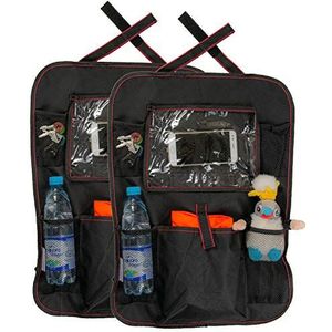 2 stuks auto-rugleuningbeschermer, achterbank organizer voor kinderen, grote zakken, waterdichte autostoelbeschermer, kick-mattenbescherming voor autostoelen Tablet Halter