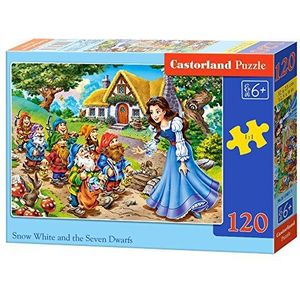 Castorland B-13401-1 Snow White a.The Seven Dwarfs Puzzel, 120 stukjes, kleurrijk