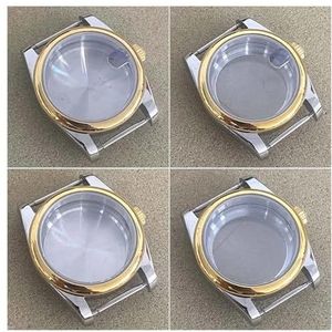 BAMMY 36/39mm Horlogekast Compatibel for NH36 NH35 Uurwerk Mineraalglas Helder/Effen Bodem Rose/Goud Horloge Cover Accessoires (Size : 6)