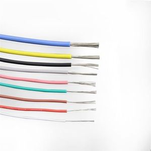 DQZRTUECA Kabelgoten massief siliconen geïsoleerd koperdraad 3KV UL3239 DIY veelkleurig meerdere maten(Yellow,5 Meters 28AWG)