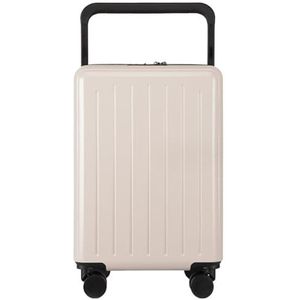 Bagage Handbagage Beveiliging Combinatieslot Kofferbagage Koffer Ingecheckte Bagage Trolley Koffer (Color : White, Size : 20 inch)