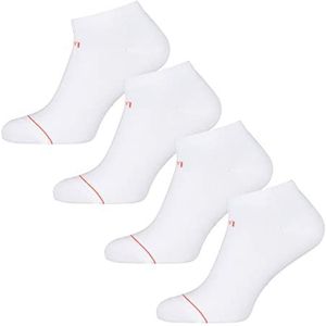 Undiemeister® Witte Sneaker Sokken - Chalk White 4-Pack - Maat 35-38