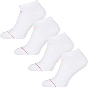 Undiemeister Witte Sneaker Sokken - Chalk White 4-Pack - Maat 35-38