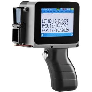 12,7 mm QR-streepjescode met printdatum, logo en vervaldatum, draagbare mini-handheld thermische inkjetprinter Lichtgewicht en handig(With handle A12)