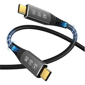 MeLphi USB/Type-C 4-kabel met volledige functionaliteit PD100W 8K60Hz40G Transmissiekabel Bliksemopladen (Kleur: H, Maat: 1,2 meter)