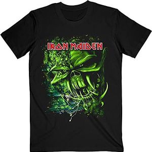 Iron Maiden T Shirt Final Frontier Groen Band Logo nieuw Officieel Mannen Zwart
