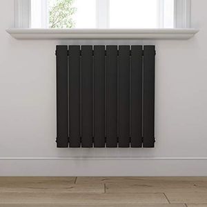 ELEGANT Design radiator, 630 x 616 mm, dubbellaags badkamer/woonkamer, zijaansluiting, antraciet, platte radiator, badkamerradiator