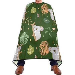 Haarknipschort 140x168cm, schattige koala haarstyling cape unisex haarsnit cape duurzame kappersjurk, voor mannen, kappers, verven styling