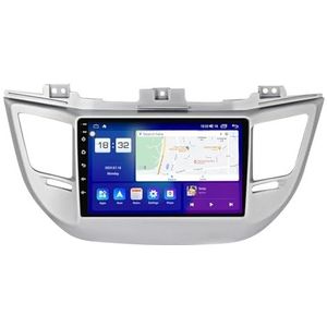 Android 14 autonavigatie in-dash autoradio-ontvanger voor Hyundai Tucson 2014-2018 dubbel Din 9 inch touchscreen autoradio met satellietnavigatie Bluetooth handsfree RDS SWC(B,P18 8Core 6+128G)