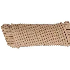 Paracord 550, Campingtouwriem, Gevlochten Touw 6mm / 8mm / 4mm / 10mm Dik, 50m Lang, Touwlijn, Touwen Voor Klimmen, Touwschommel, Nylon Touw, Waslijn Touw Buiten (Color : Khaki, Size : 6mm*50m)