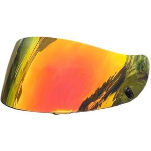 Motorhelm vizier lens, Helmvizier, HJ-09 Vervangend UV-beschermend krasbestendig helmvizier for CL-15 CL-16 CL-17 CL-SP CS-R1 CS-R2 FS-10 FS-15 IS-16 FG-15 AC-12 (goud)(Revo Deep Red)