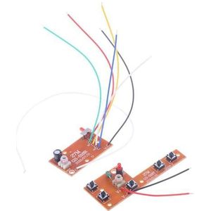 Loufy 2 Stuks 5CH RC Afstandsbediening 27 MHz PCB Circuit Zender en Ontvanger Kaart Autoradio Systeem Accessoires 20-25 M