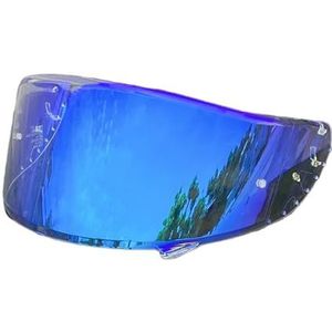 Motorhelm vizier lens, Helmvizier, CWR-1 gezichtsscherm vervangend Z7 UV-beschermend krasbestendig helmvizier for Z7 RF-1200 NXR X14 RF-SR X-Spirit (goud)(Revo Clear Blue)