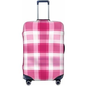 NONHAI Reisbagagehoes, roze geruite spandex kofferbeschermer, wasbare bagagehoezen, elastische krasbestendige bagagehoes, beschermer, geschikt voor bagage van 18-32 inch, Zwart, X-Large