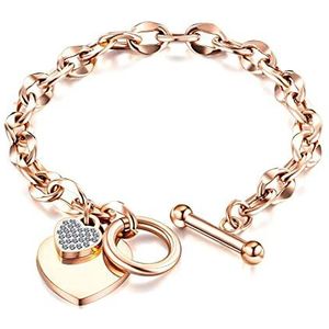 1 Stuk Dames Armbanden Liefde Armband Accessoires Diamant Geometrie ОТ Gesp Rose Goud