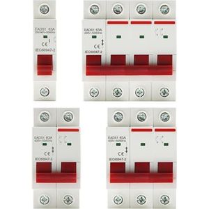 Din Rail 1P 2P 3P 4P 40A 63A 100A 125A Mes Main Switch Isolerende Schakelaar voor huishoudelijk gebruik Circuit Breaker AC 230V 400V (4P, 125A)