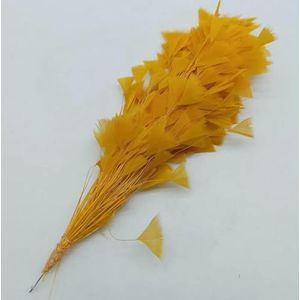 1 stuks kalkoen Indiase veren hoofdtooi bloem diy creatieve vrijetijdsbesteding carnaval accessoires bruiloft middelpunt decoratie handwerk-goudgele veren