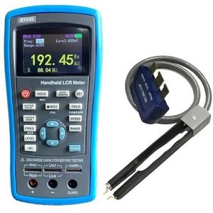 Condensatortester, ET431 LCR Handheld Brid Multifunctionele Ho Precisie Capaciteit Inductie Weerstand Meter Digitale Brid Meter DCR Functie(With SMD clips)