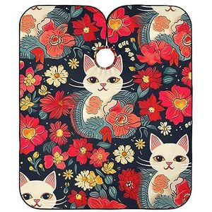 Kapper Cape Kat Salon Cape Professionele Haar Snijden Cape Verstelbare Kappers Cape Voor Herbruikbare Thuis Kapper Accessoires 140x168cm