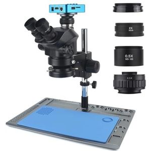 2023 Nieuwe 3.5X-100X Industriële Lab Simul Focal Verstelbare Stereo Trinoculaire Microscoop + 12MP 48MP 4K 1080P HDMI USB Video Camera(13MP HDMI USB)