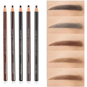 5Pcs 5 Kleuren Peel-Off Eye Brow Potlood Set Voor Tekening Markering Eye Brow Potlood Pen Wenkbrauw Make-up Cosmetica Tool