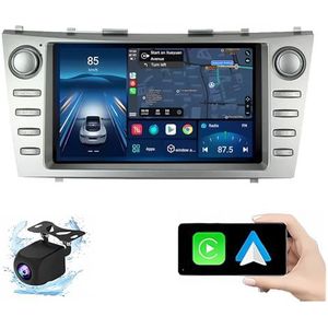 Android 14.0 2 Din Autoradio 9"" Touchscreen Auto Stereo voor Toyota Camry 2006-2011 met Draadloze Carplay Android Auto GPS navigatie AHD Omgekeerd beeld Stuurwielbediening(P1(1G+32G))