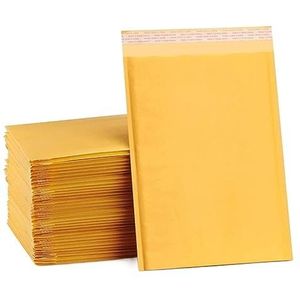Bellenmailers Noppenfolie 100 stuks bubbelenveloppen for verzendzakken Gewatteerde enveloppen for verpakking Seal Mailing Cadeauvulling Paarse en roze groene verpakking ( Color : Yellow , Size : 13*18