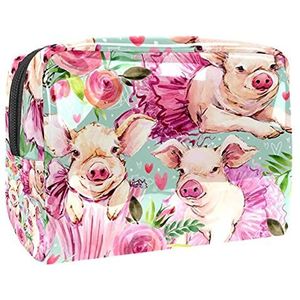 Waterdichte cosmetische tassen, bloem reizen cosmetische tassen, multifunctionele draagbare make-up tassen, reizen cosmetische tas organizer voor vrouwen