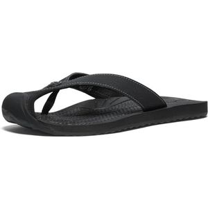 KEEN Barbados Teenslippers voor dames, ademende comfortabele sandalen, teenslippers, zwart/staalgrijs, 37,5 EU, Zwart staalgrijs, 37.5 EU