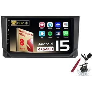 Android 15 Autoradio Sat Navi voor S-eat Ibiza (2017-2020) 9 Inch Touchscreen Multimedia Speler met Draadloze Carplay GPS Navigatie FM RDS Bluetooth 5G-WiFi SWC DSP,M100s