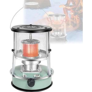 SAYEYBU Kerosene Heater, Kerosene Heaters for Indoor Use, Non Electric Portable 2 in 1 Stove and Heater for Camping, Garage, Home, and Emergency Use,Groen,Glass chimney