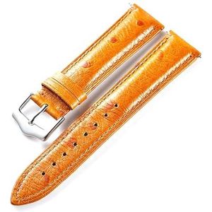 Leren horlogebanden， Quick Release leren horlogeband 18-22mm leren horlogeband(Orange,22mm)