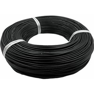 Draden, Zwarte superzachte siliconenkabel 28 26 24 22 20 18 16 14 12 10 8 6 AWG Ultrazachte siliconendraad Accu-autobedrading(14 AWG,10m)
