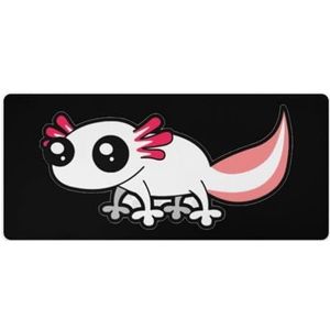 Cartoon Wit Axolotl Mode Bureau Muismat Antislip Gaming Muismat Accessoires Decor 40x90cm