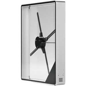 56cm Hologramventilator Ingebouwde Luidspreker 3D Led-projector Reclamedisplay Met Metalen Frame Brede toepassing (Color : Gray+Black)