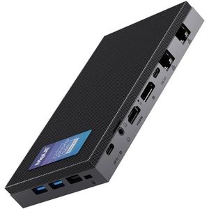 MeLE QuieterDL Fanless Mini PC 2.5Gb Dual LAN Alder Lake N100 (tot 3.4GHz) 8GB DDR4 256GB ROM Kantoor Micro PC USB-C HDMI2.0+DP1.4 Drievoudig beeldscherm Desktop Computers