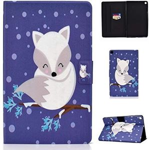 Bspring Samsung Galaxy Tab S5e 10.5 Inch Case PU Lederen Cover Flip Stand Tablet Protector Met Auto Sleep/Wake Functie en Card Slots Voor Galaxy Tab S5e 10.5 SM-T720 / T725 Arctische vos