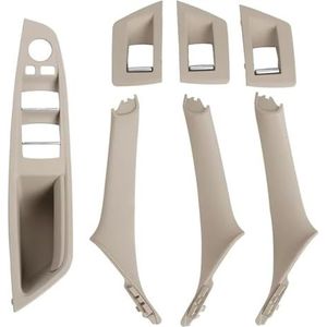 deurklink Voor BMW 5 Serie F10 F18 523 525 528 2010-2017 Linksgestuurd RHD Beige Zwart Koolstofvezel Auto Interieur Deurgreep Trek Achter(Lhd Oyster)