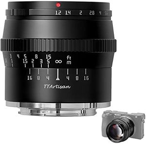 TTARTISAN 50mm F1.2 Lens APS-C MF voor E-Mount Camera's A5000 A6500 A6600 NEX-3 NEX-3N NEX-7 NEX5 CA7 A7I A7I A7R A7RII A7RIII A7RIV A7S A7SI A7SII A9 en meer.