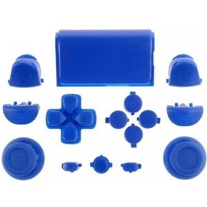 Volledige knoppen Custom Mod Kit Set voor Sony Playstation 4 PS4 Controller Vervanging (blauw)